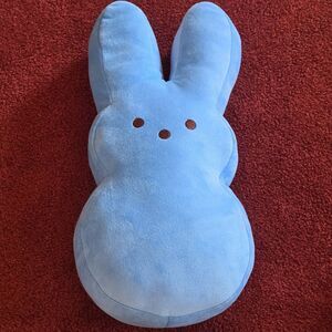 Easter Peeps Blue Marshmallow Candy Bunny Shaped Jumbo Pillow Plush 18”